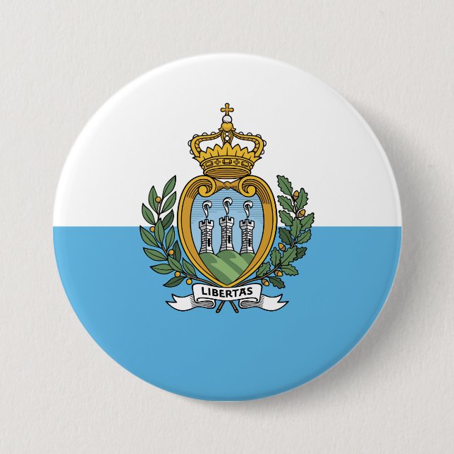 Flagge von San Marino Button (Vorderseite)