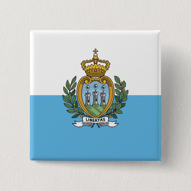 Flagge von San Marino Button (Vorderseite)