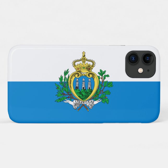 Flagge von San Marino Case-Mate iPhone Hülle (Rückseite (Horizontal))