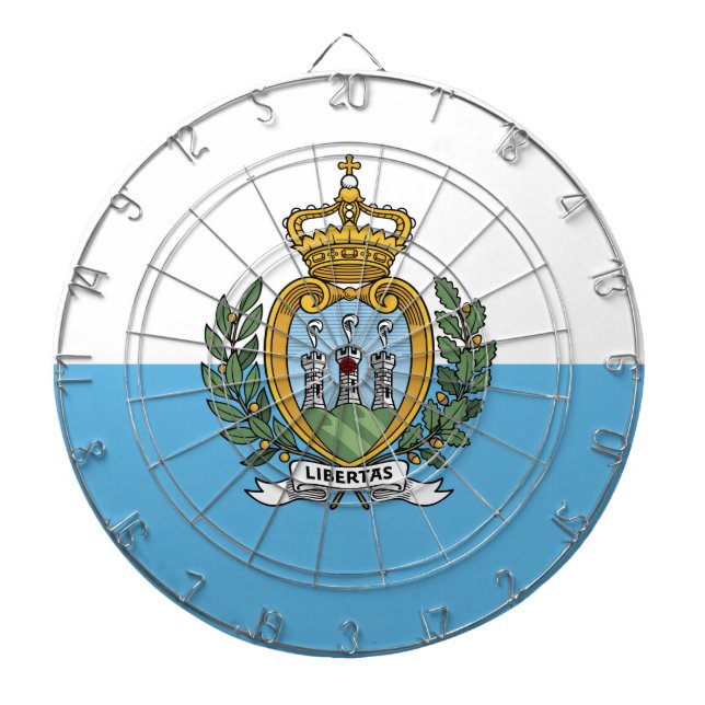 Flagge von San Marino Dartscheibe (vorne)