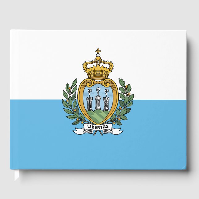 Flagge von San Marino Gästebuch (Vorderseite)
