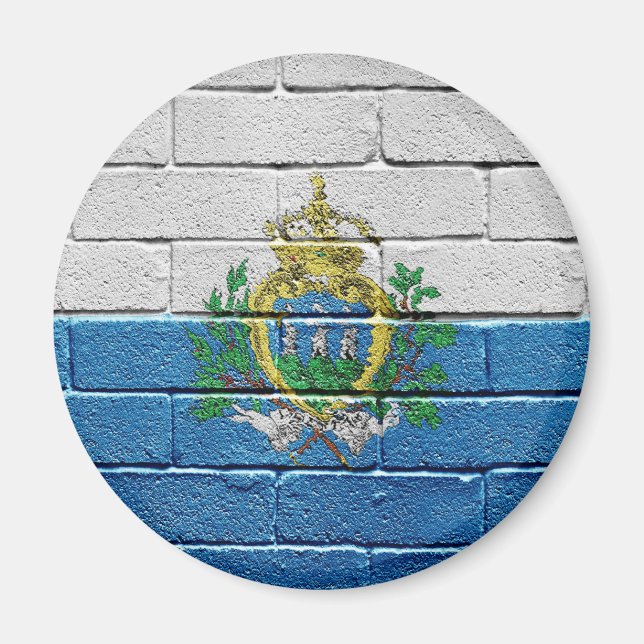 Flagge von San Marino Magnet (Vorne)