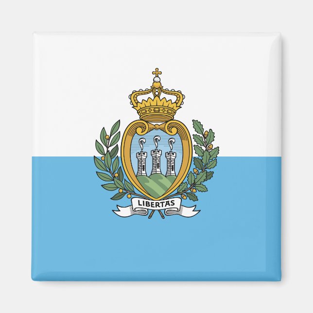 Flagge von San Marino Magnet (Vorne)