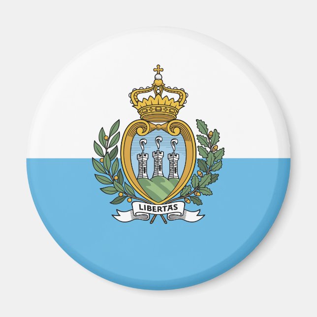 Flagge von San Marino Magnet (Vorne)