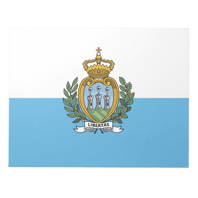 Flagge von San Marino Notizblock (Vorderseite)