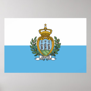 Flagge von San Marino Poster