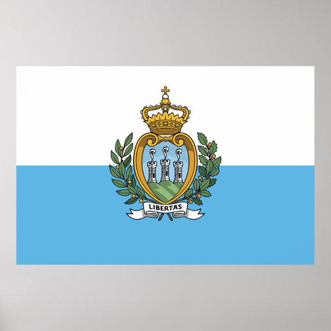Flagge von San Marino Poster (Vorne)