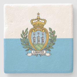 Flagge von San Marino Steinuntersetzer