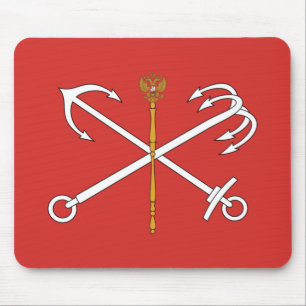 Flagge von Sankt Petersburg (Russland) Mousepad