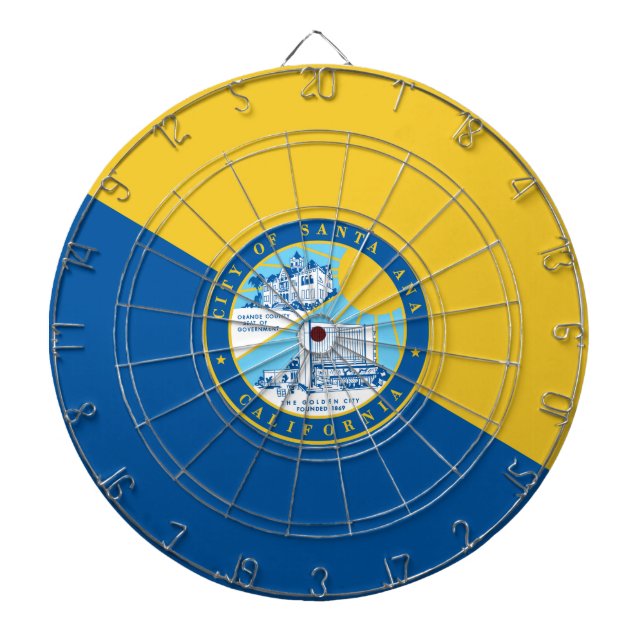 Flagge von Santa Ana (Kalifornien) Dartscheibe (vorne)