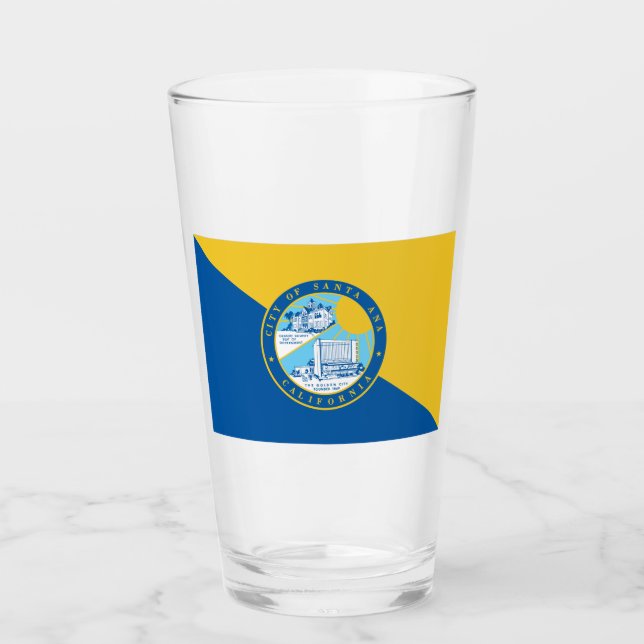Flagge von Santa Ana (Kalifornien) Glas (Vorderseite)