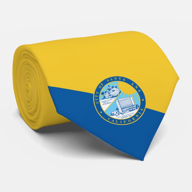 Flagge von Santa Ana (Kalifornien) Krawatte (Gerollt)