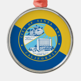 Flagge von Santa Ana (Kalifornien) Ornament Aus Metall