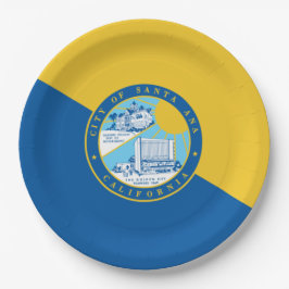Flagge von Santa Ana (Kalifornien) Pappteller