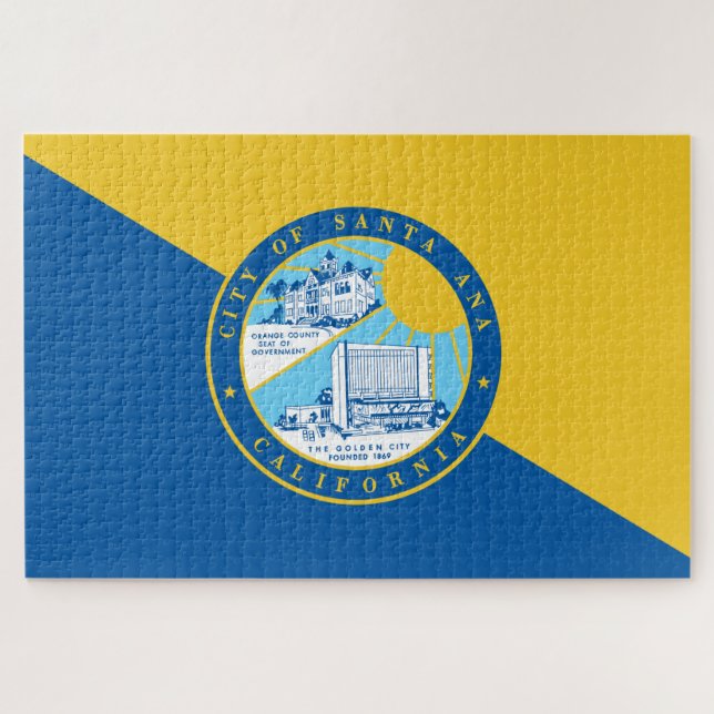 Flagge von Santa Ana (Kalifornien) Puzzle (Horizontal)