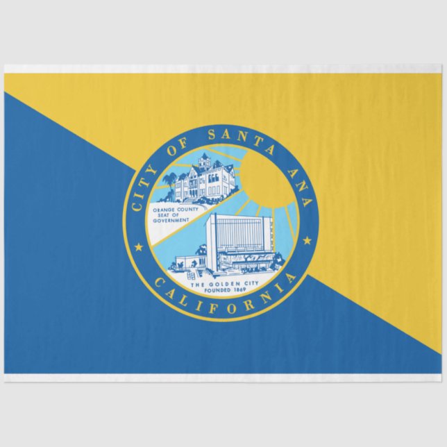 Flagge von Santa Ana (Kalifornien) Seidenpapier (Vorderseite)
