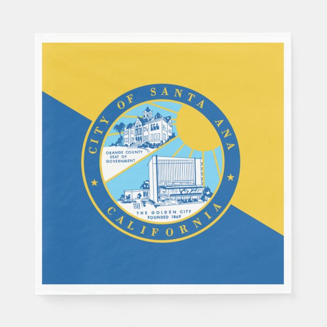 Flagge von Santa Ana (Kalifornien) Serviette (Vorderseite)