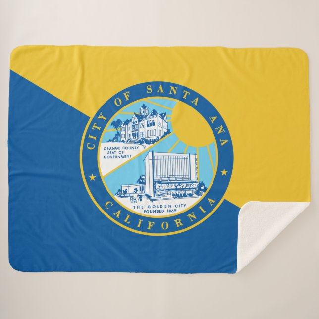 Flagge von Santa Ana (Kalifornien) Sherpadecke (Vorderseite (Horizontal))