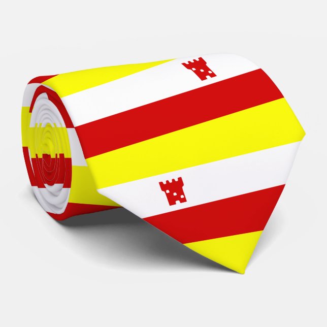 Flagge von Santa Barbara, Kalifornien Neck Tie Krawatte (Gerollt)