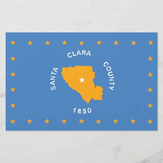 Flagge von Santa Clara (US-Landkreis, Kalifornien) Briefpapier (Vorderseite)