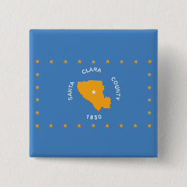 Flagge von Santa Clara (US-Landkreis, Kalifornien) Button