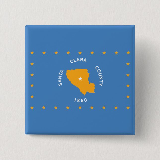 Flagge von Santa Clara (US-Landkreis, Kalifornien) Button (Vorderseite)