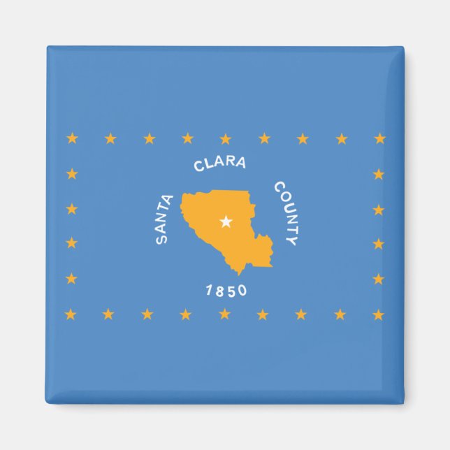 Flagge von Santa Clara (US-Landkreis, Kalifornien) Magnet (Vorne)