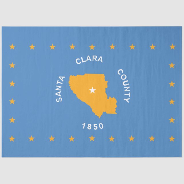 Flagge von Santa Clara (US-Landkreis, Kalifornien) Seidenpapier (Vorderseite)
