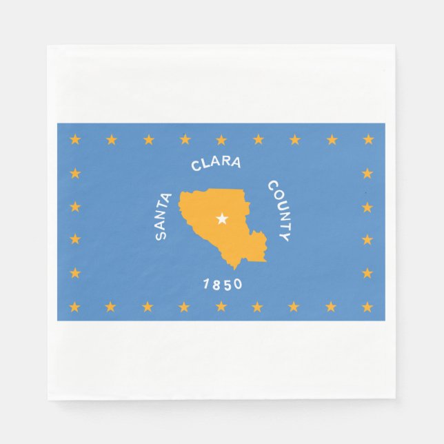 Flagge von Santa Clara (US-Landkreis, Kalifornien) Serviette (Vorderseite)