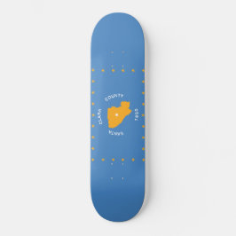 Flagge von Santa Clara (US-Landkreis, Kalifornien) Skateboard