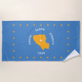 Flagge von Santa Clara (US-Landkreis, Kalifornien) Strandtuch