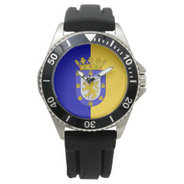 Flagge von Santiago (Chile) Armbanduhr