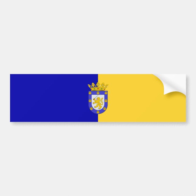 Flagge von Santiago (Chile) Autoaufkleber (Vorne)