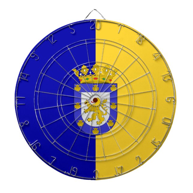 Flagge von Santiago (Chile) Dartscheibe (vorne)