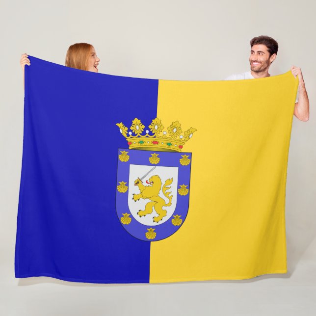 Flagge von Santiago (Chile) Fleecedecke (Beispiel)