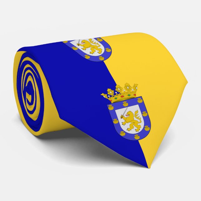 Flagge von Santiago (Chile) Krawatte (Gerollt)