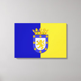 Flagge von Santiago (Chile) Leinwanddruck