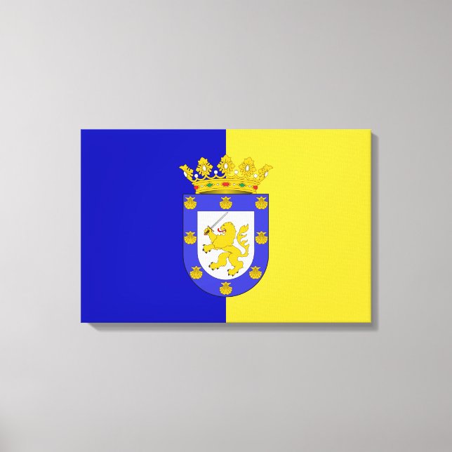 Flagge von Santiago (Chile) Leinwanddruck (Vorderseite)