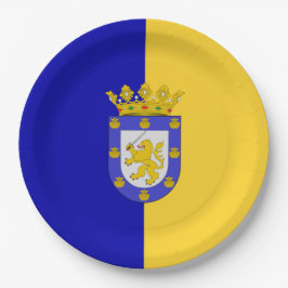 Flagge von Santiago (Chile) Pappteller