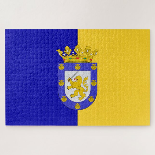 Flagge von Santiago (Chile) Puzzle (Horizontal)