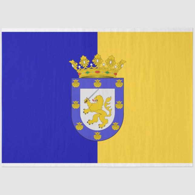 Flagge von Santiago (Chile) Seidenpapier (Vorderseite)