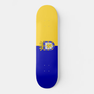 Flagge von Santiago (chilenische Hauptstadt City) Skateboard