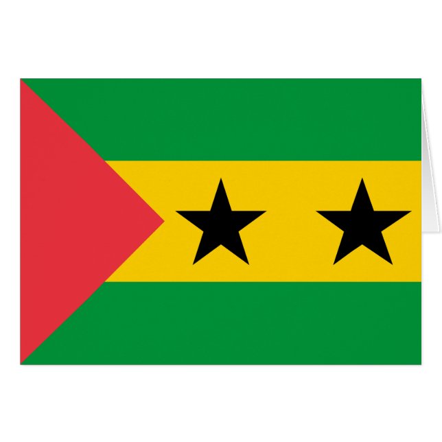 Flagge von São Tomé und Principe (Vorderseite (Horizontal))