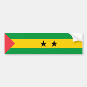 Flagge von São Tomé und Príncipe Autoaufkleber