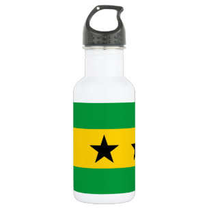 Flagge von São Tomé und Principe Edelstahlflasche