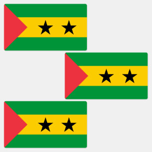 Flagge von São Tomé und Principe Etiketten