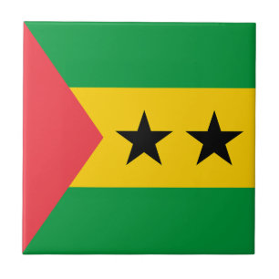Flagge von São Tomé und Principe Fliese