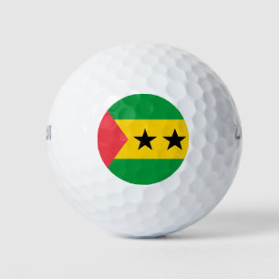 Flagge von São Tomé und Principe Golfball
