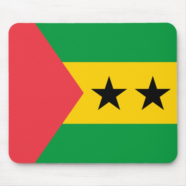 Flagge von São Tomé und Principe Mousepad (Vorne)
