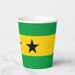 Flagge von São Tomé und Principe Pappbecher